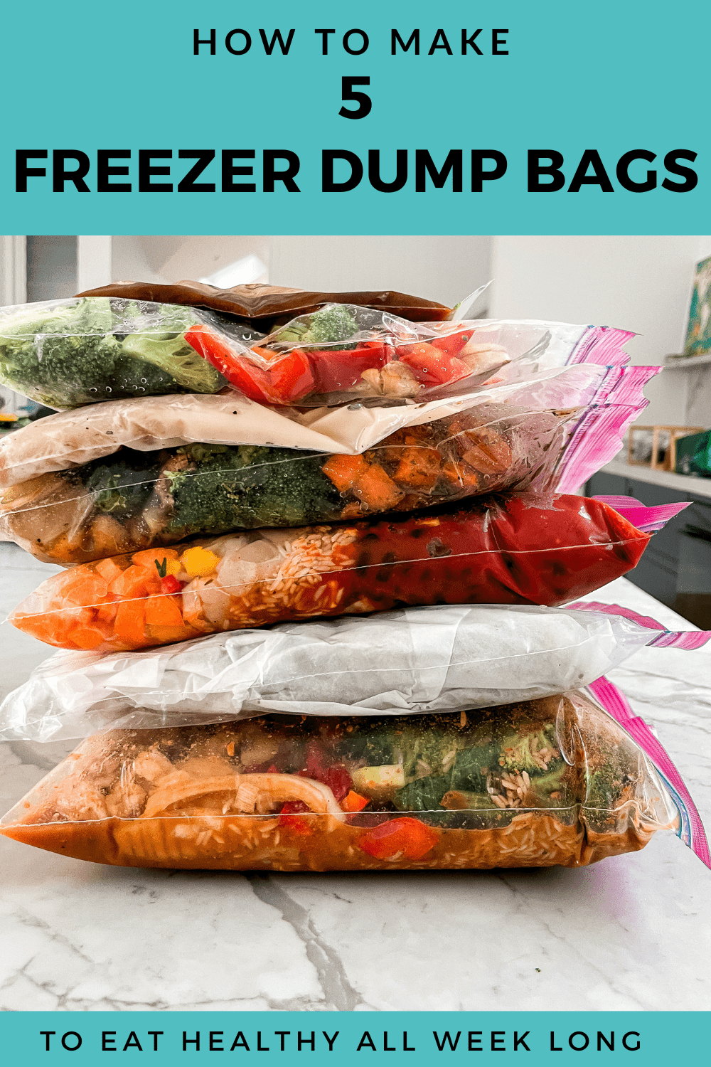 How to make healthy dump bags for freezer meals