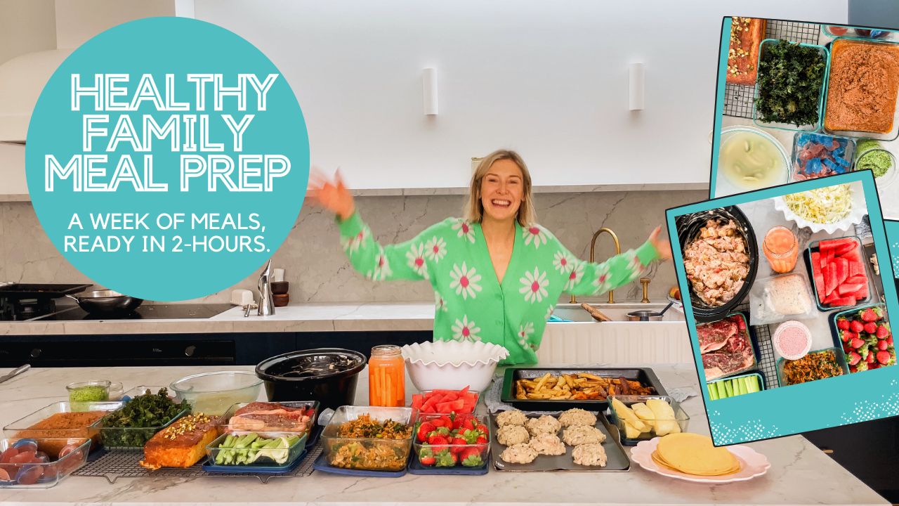 Easy, Healthy Family Meal Prep. A week of meals for 5, ready in 2-hours 