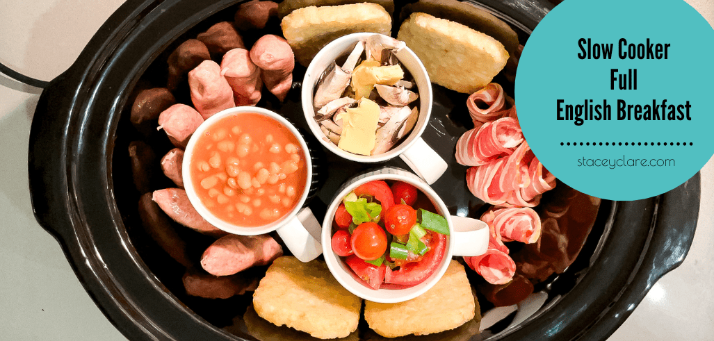 A full english breakfast, or fry-up made in the slow cooker recipe